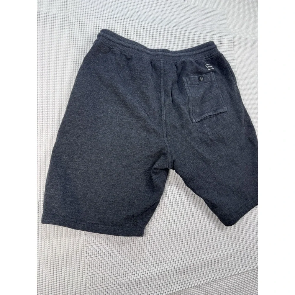 Volcom Stone Fleece Shorts Mens Small Gray Drawstring Lounge Casual A10117TS